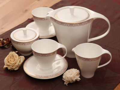 Чайный сервиз  (без чайника) Royal Bone China Galaxy gold фарфор белый Фото 1