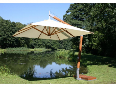 Зонт с боковой опорой квадратный BAMBOO бамбук, полиэстер натуральный Фото 2