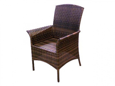 Кресло плетеное GARDA искусственный ротанг черный, коричневый Фото 1