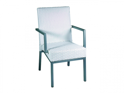 Кресло плетеное OUTDOOR-YA Duna искусственный ротанг, алюминий белый Фото 1
