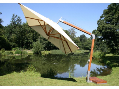 Зонт с боковой опорой квадратный BAMBOO бамбук, полиэстер натуральный Фото 1