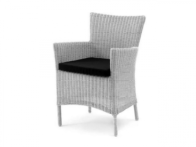 Кресло плетеное с подушкой KWA Toscana искусственный ротанг серый Фото 1