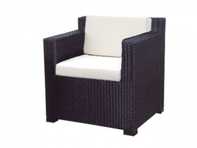 Комплект плетеной мебели с подушками GARDA искуственный ротанг черный Фото 2