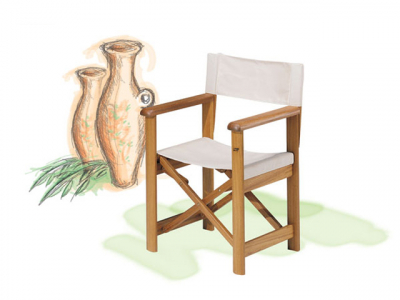 Кресло деревянное складное Amici Atos Regista ироко Фото 1