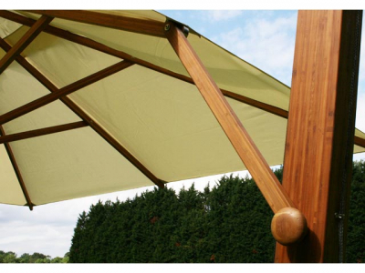 Зонт с боковой опорой квадратный BAMBOO бамбук, полиэстер натуральный Фото 4