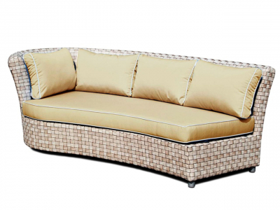 Плетеный правый диван Skyline Design Florence алюминий, искусственный ротанг, sunbrella серебряный орех Фото 1