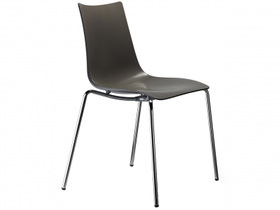Стул пластиковый Scab Design Zebra Technopolymer 4 legs сталь, технополимер хром, антрацит Фото 4