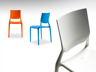 Стул пластиковый Scab Design Sirio стеклопластик оранжевый Фото 3