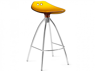 Стул полубарный прозрачный Scab Design Frog сталь, поликарбонат оранжевый Фото 1