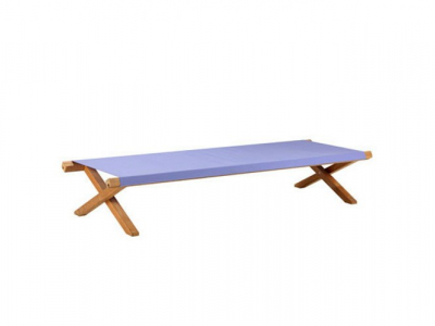 Лежак деревянный Ethimo Elit тик, ткань фиолетовый Фото 1