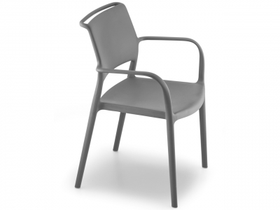 Кресло пластиковое PEDRALI Ara стеклопластик темно-серый Фото 4