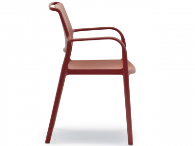 Кресло пластиковое PEDRALI Ara стеклопластик красный Фото 4