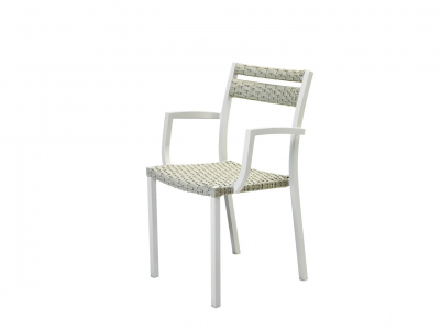 Кресло плетеное металлическое Ethimo Infinity алюминий, Lightwick светлый Фото 1