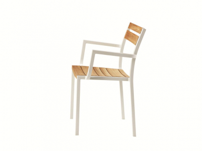 Кресло обеденное Ethimo Meridien тик, алюминий натуральный Фото 1