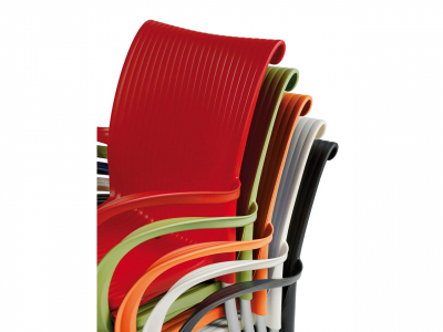 Кресло пластиковое Nardi Dama пластик, алюминий слоновая кость Фото 4