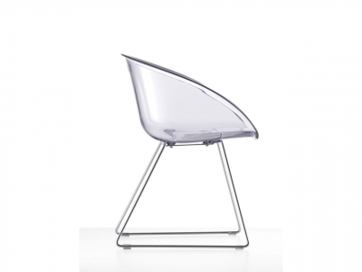 Кресло прозрачное на полозьях PEDRALI Gliss сталь, поликарбонат прозрачный Фото 6