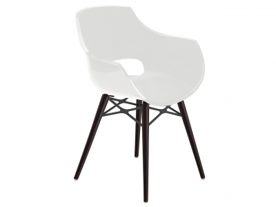 Кресло пластиковое PAPATYA Opal Wox Beech бук, поликарбонат венге, белый Фото 4