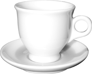Кофейная пара для латте и горячего шоколада Ancap Reale фарфор белый Фото 1
