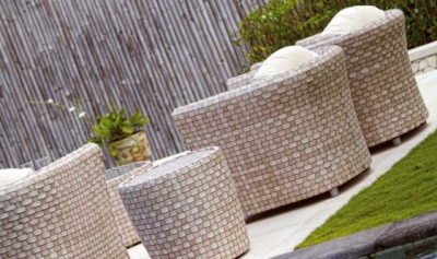 Кресло плетеное Skyline Design Florence алюминий, искусственный ротанг, sunbrella серебряный орех Фото 2