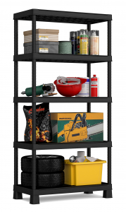 Стеллаж пластиковый KIS Shelf пластик черный Фото 1