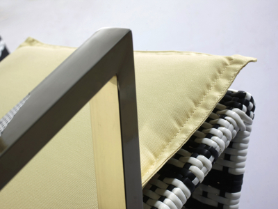Комплект плетеной мебели Tagliamento Capolona алюминий, искусственный ротанг бело-черный Фото 4