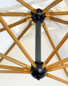 Зонт профессиональный Scolaro Palladio Braccio алюминий, акрил слоновая кость Фото 14