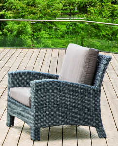 Кресло плетеное с подушкой JOYGARDEN Grace алюминий, искусственный ротанг серый Фото 1