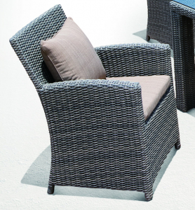 Кресло плетеное с подушкой JOYGARDEN Grace алюминий, искусственный ротанг, ткань серый, бежевый Фото 3