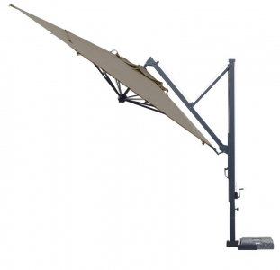 Зонт профессиональный 3.5х3.5 м Scolaro Galileo Dark алюминий, акрил антрацит, серо-коричневый Фото 13