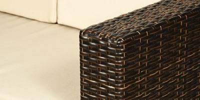 Комплект плетеной мебели с подушками GARDA искуственный ротанг черный Фото 7