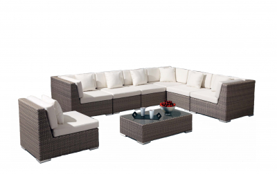 Комплект плетеной мебели 4SIS Беллуно алюминий, искусственный ротанг серо-коричневый Фото 9