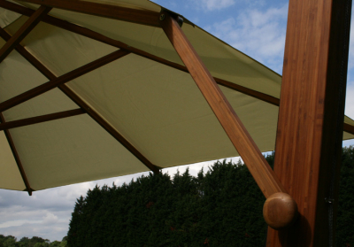 Зонт с боковой опорой круглый BAMBOO бамбук, полиэстер натуральный Фото 3