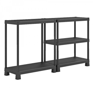 Стеллаж пластиковый KIS Shelf пластик черный Фото 3