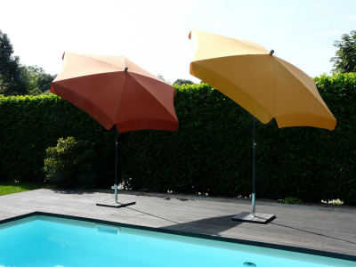 Зонт садовый с поворотной рамой Maffei Mare сталь, дралон терракотовый Фото 5