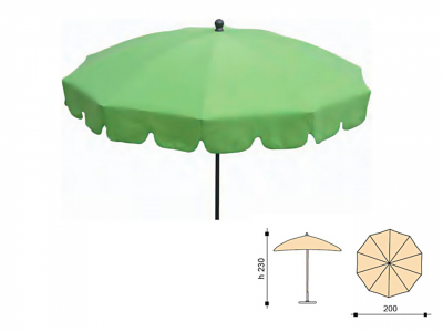 Зонт пляжный Maffei Allegro сталь, полиэстер зеленый Фото 1