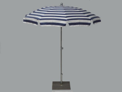 Зонт садовый с поворотной рамой Maffei Inox сталь, дралон белый, синий Фото 2