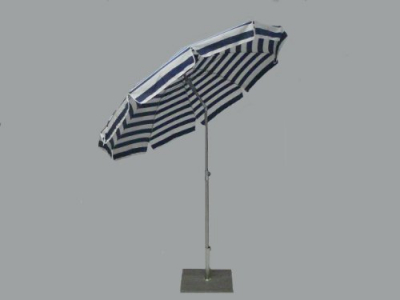 Зонт садовый с поворотной рамой Maffei Inox сталь, дралон белый, синий Фото 3