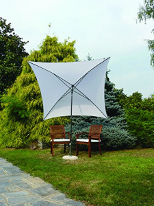 Зонт садовый с поворотной рамой Maffei Kronos сталь, полиэстер белый Фото 2