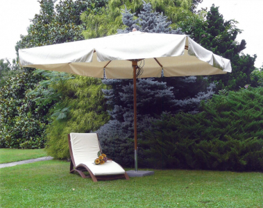 Зонт квадратный Maffei Portofino дерево, дралон слоновая кость Фото 1