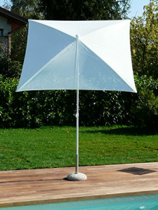 Зонт садовый с поворотной рамой Maffei Pool сталь, батилин белый Фото 1