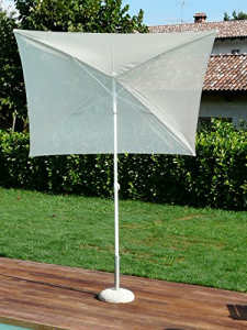 Зонт садовый с поворотной рамой Maffei Pool сталь, батилин белый Фото 2
