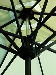 Зонт садовый телескопический Maffei Kronos алюминий, полиэстер темно-серый Фото 4