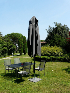 Зонт садовый телескопический Maffei Kronos алюминий, полиэстер темно-серый Фото 3