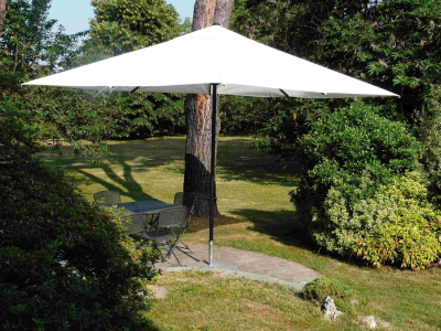 Зонт садовый телескопический Maffei Kronos алюминий, полиэстер белый Фото 1