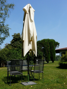 Зонт садовый телескопический Maffei Kronos алюминий, полиэстер слоновая кость Фото 4