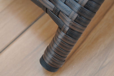 Шезлонг плетеный KVIMOL искусственный ротанг темно-коричневый Фото 6