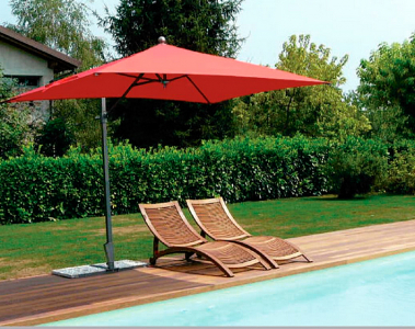 Зонт садовый с поворотной рамой Maffei Kronos алюминий, полиэстер красный Фото 1