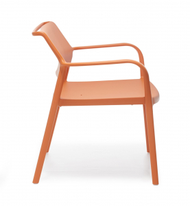 Кресло пластиковое PEDRALI Ara Lounge стеклопластик оранжевый Фото 4