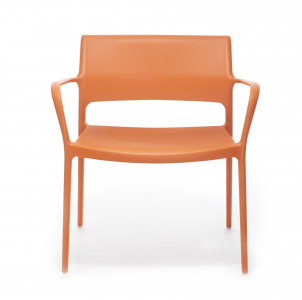 Кресло пластиковое PEDRALI Ara Lounge стеклопластик оранжевый Фото 5