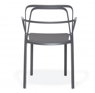 Кресло пластиковое PEDRALI Intrigo алюминий серый Фото 6